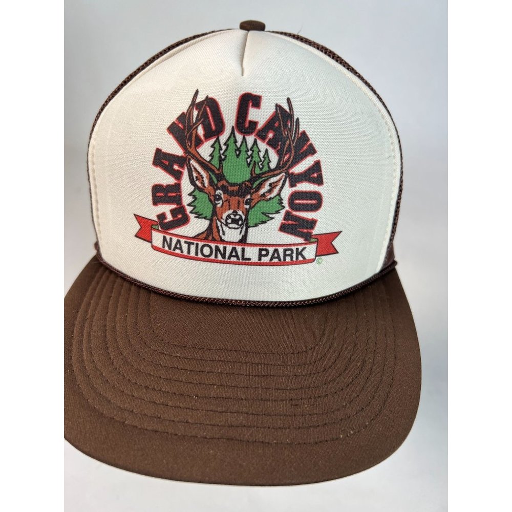 Cameo Grand Canyon Vintage Trucker Cap Mesh Back OS Adjustable Brown Polyester